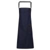 District waxed-look denim bib apron Indigo Denim