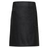 Division waxed-look denim waist apron Black Denim