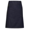 Division waxed-look denim waist apron Indigo Denim