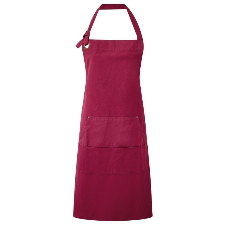 Calibre heavy cotton canvas pocket apron Burgundy