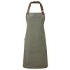 Annex Oxford bib apron Moss