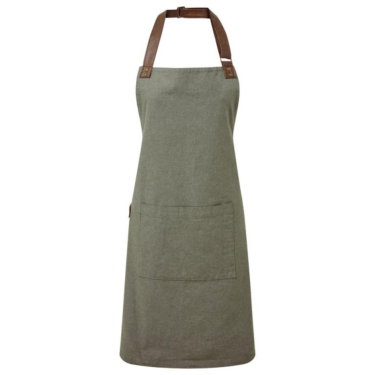 Annex Oxford bib apron Moss