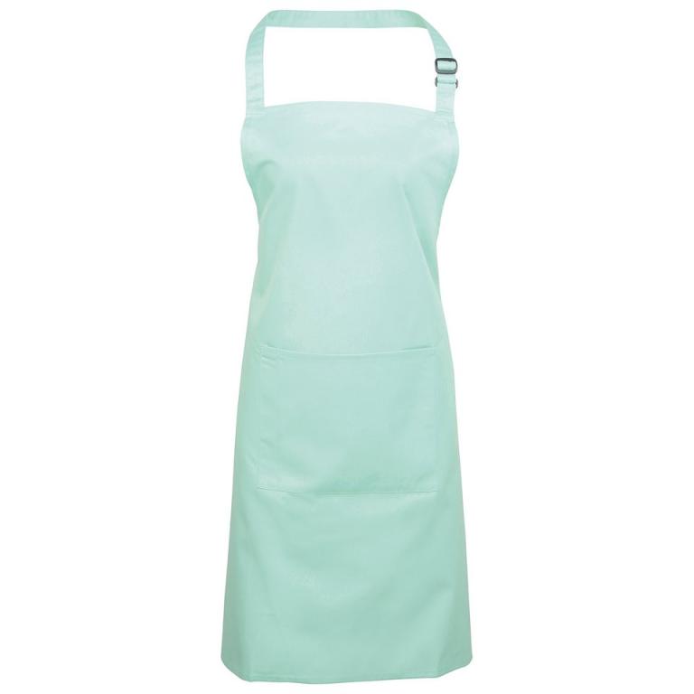 Colours bib apron with pocket Aqua