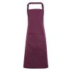 Colours bib apron with pocket Aubergine