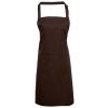 Colours bib apron with pocket Brown