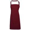 Colours bib apron with pocket Burgundy