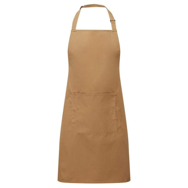 Colours bib apron with pocket Camel