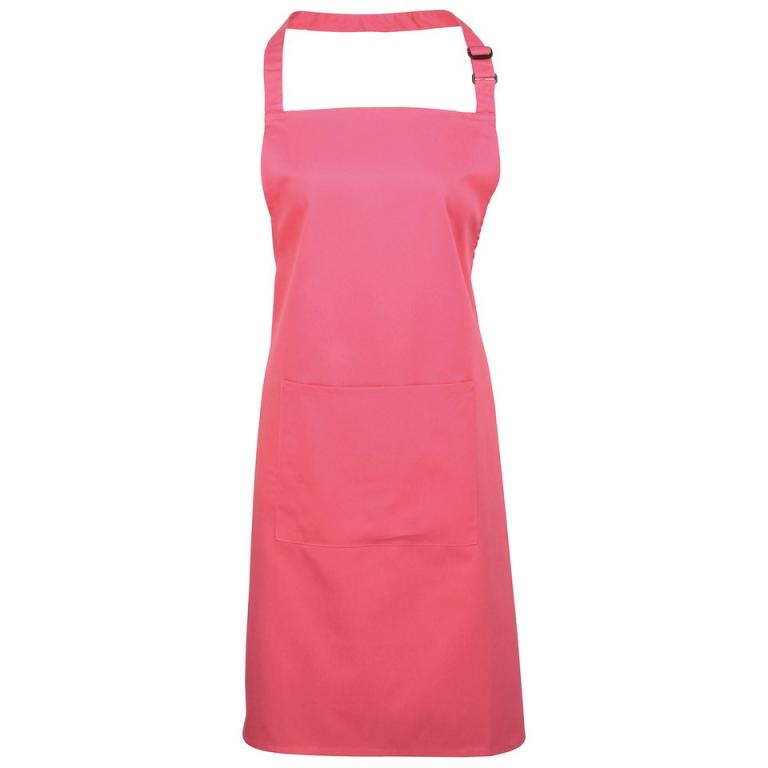 Colours bib apron with pocket Fuchsia