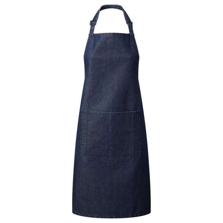 Colours bib apron with pocket Indigo Denim