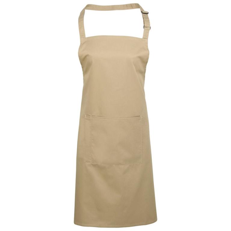 Colours bib apron with pocket Khaki