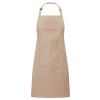 Colours bib apron with pocket Latte