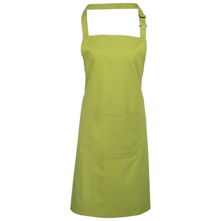 Colours bib apron with pocket Lime