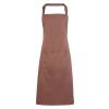 Colours bib apron with pocket Mocha