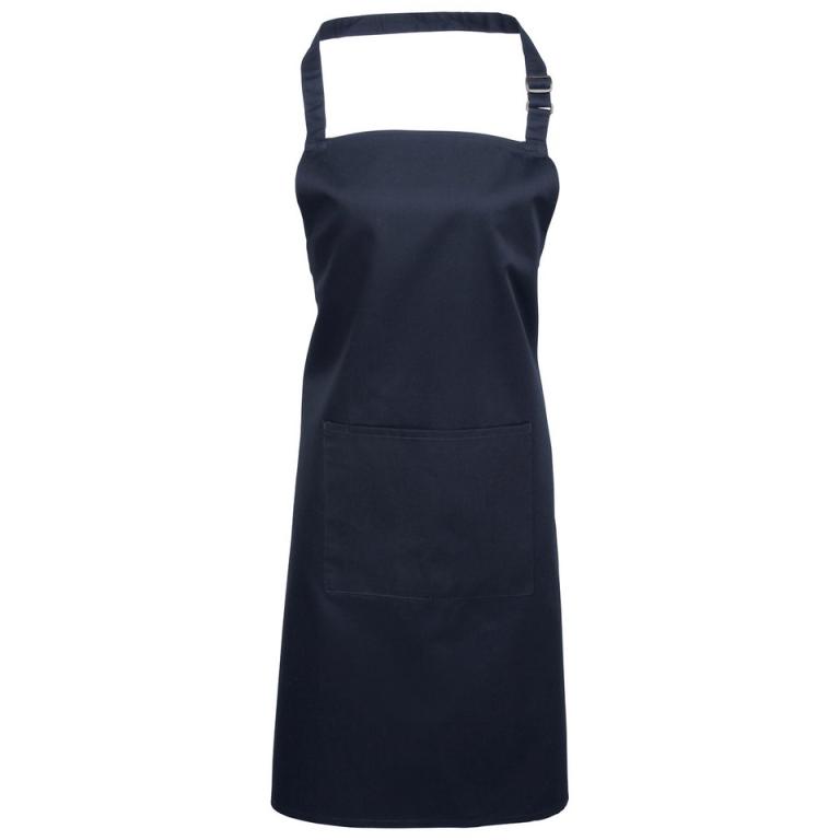 Colours bib apron with pocket Navy