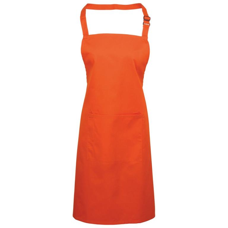 Colours bib apron with pocket Orange