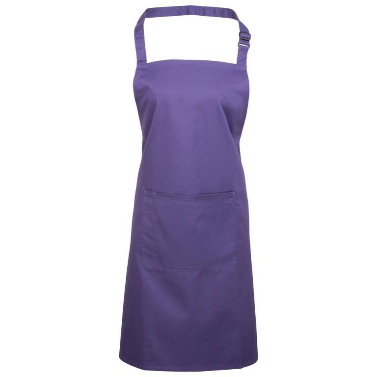 Colours bib apron with pocket Purple