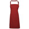 Colours bib apron with pocket Red