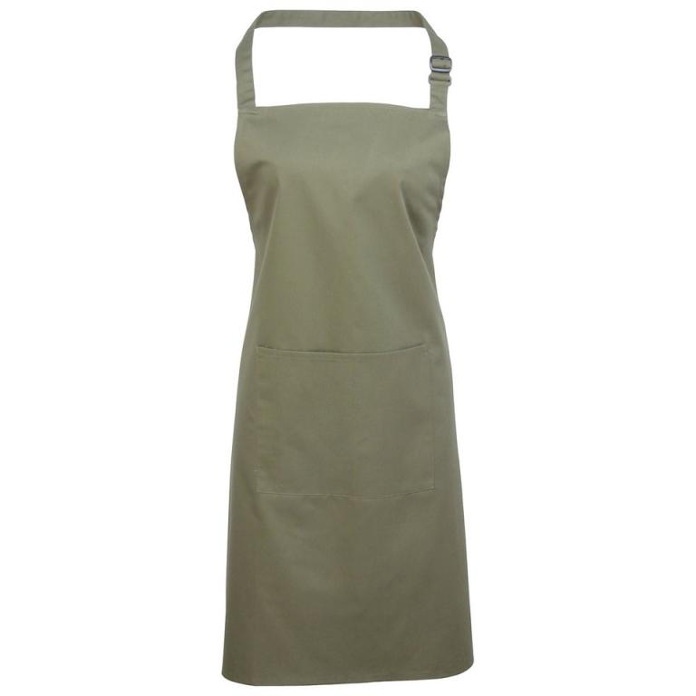 Colours bib apron with pocket Sage