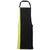 Contrast bib apron Black/Lime