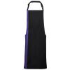 Contrast bib apron Black/Purple