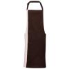 Contrast bib apron Brown/Natural