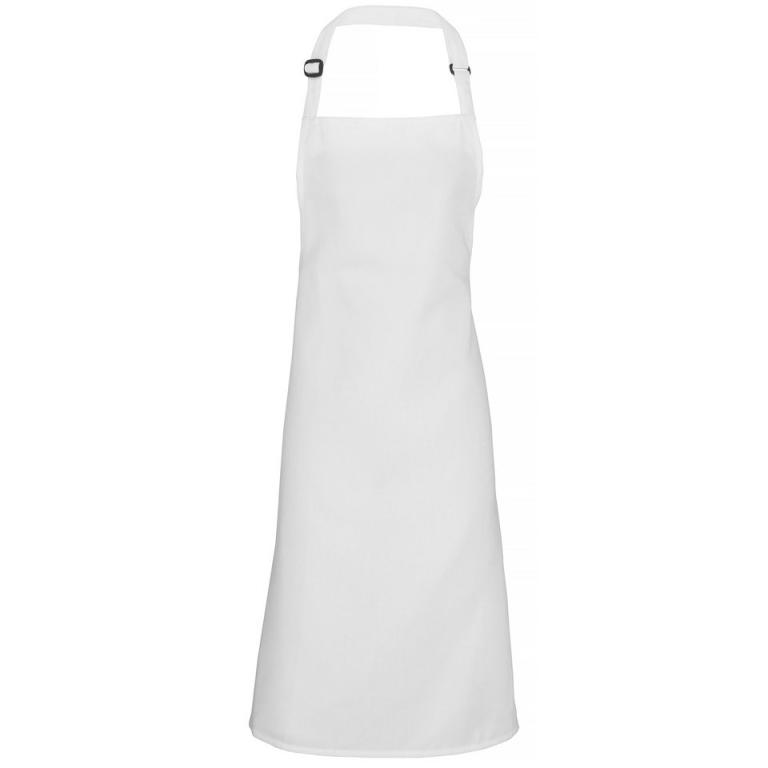 100% Polyester bib apron White