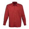 Long sleeve poplin shirt Burgundy