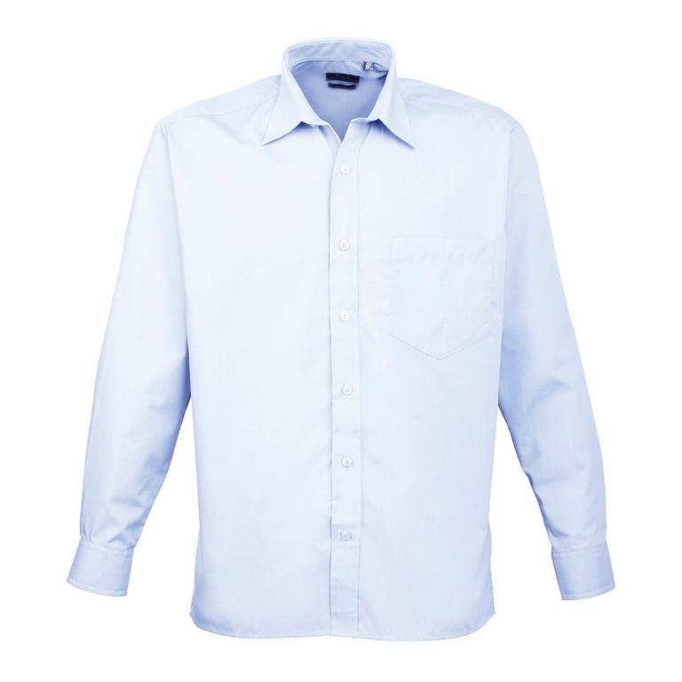 Long sleeve poplin shirt Light Blue