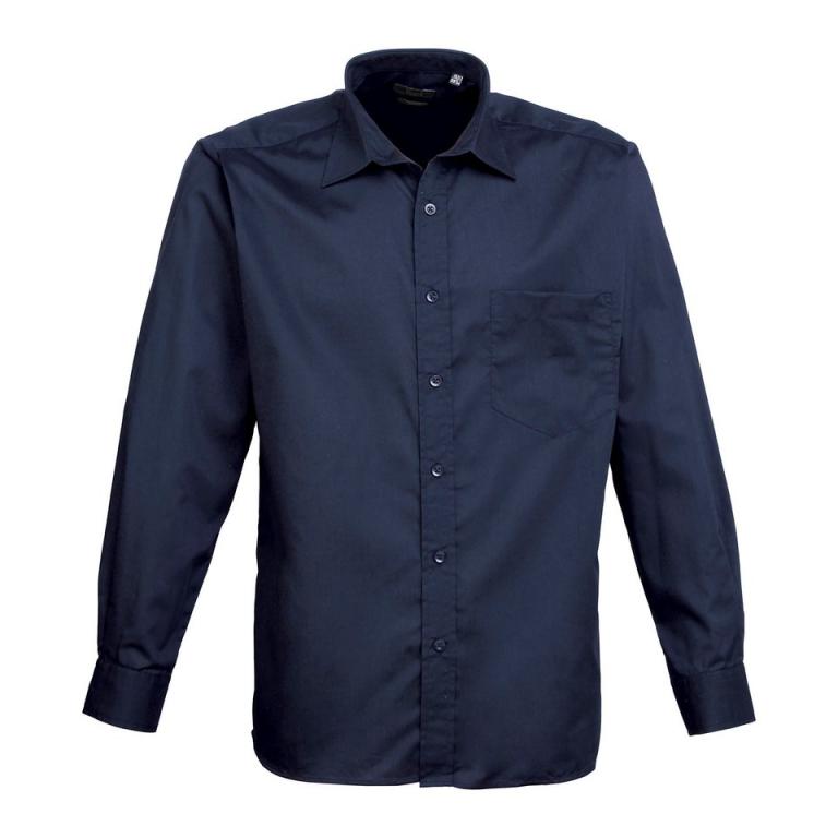 Long sleeve poplin shirt Navy