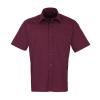 Short sleeve poplin shirt Aubergine