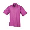 Short sleeve poplin shirt Hot Pink