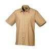 Short sleeve poplin shirt Khaki