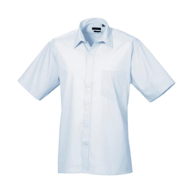 Short sleeve poplin shirt Light Blue