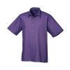 Short sleeve poplin shirt Purple