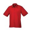 Short sleeve poplin shirt Red