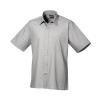 Short sleeve poplin shirt Silver