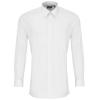 Poplin fitted long sleeve shirt White