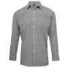 Microcheck (Gingham) long sleeve cotton shirt Black/White