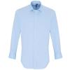 Stretch fit cotton poplin long sleeve shirt Pale Blue