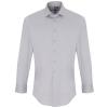 Stretch fit cotton poplin long sleeve shirt Silver