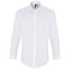 Stretch fit cotton poplin long sleeve shirt White