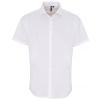 Stretch fit cotton poplin short sleeve shirt White