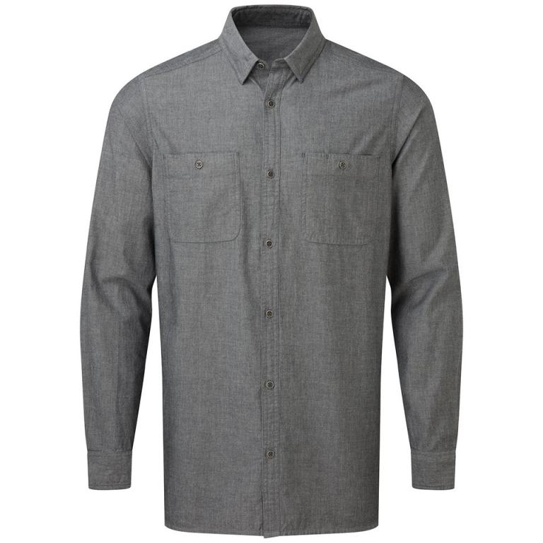 Men’s Chambray shirt, organic and Fairtrade certified Grey Denim