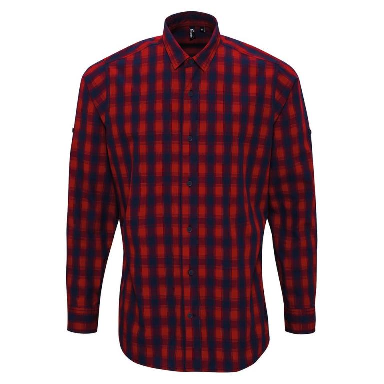 Mulligan check cotton long sleeve shirt Red/Navy