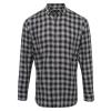 Mulligan check cotton long sleeve shirt Steel/Black