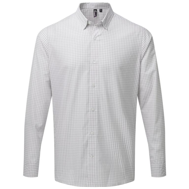 Maxton check long sleeve shirt Silver/White