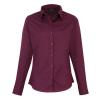 Women's poplin long sleeve blouse Aubergine