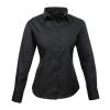 Women's poplin long sleeve blouse Black