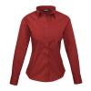 Women's poplin long sleeve blouse Burgundy