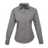 Women's poplin long sleeve blouse Dark Grey